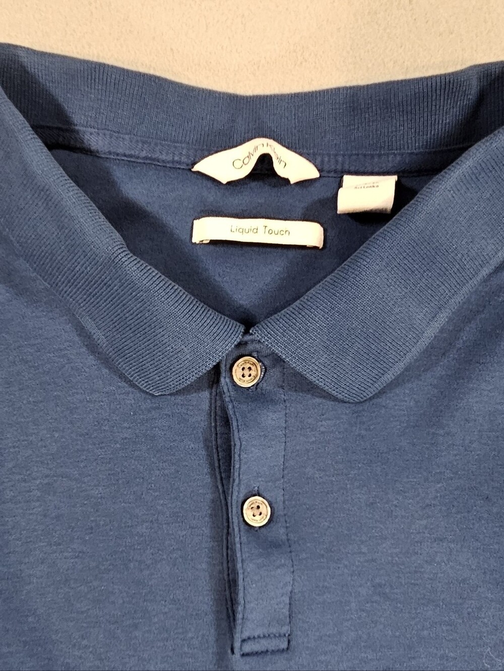 Calvin Klein Men's XXL Liquid Touch Royal Blue Polo Shirt - Picture 4 of 13